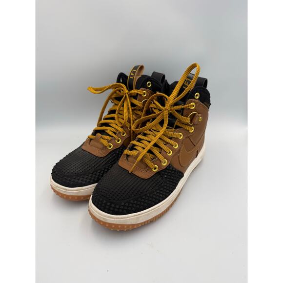 Men's Nike Lunar Force 1‎ Duckboot 805899-202 Brown Black 7.5 - Picture 1 of 8